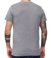 RE:COVERED X BUDWEISER Men's T-Shirt with Large "King of Beers" Print, Everyday Shirt, Short-Sleeved Shirt, MMABI408 Gray