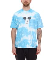 RE:COVERED X Disney Men's T-Shirt with Mickey Mouse Print, Cotton Crew Neck, MMDIS2787 Blue