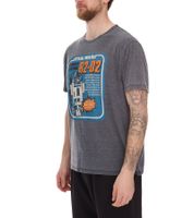 RE:COVERED X STAR WARS Men's T-Shirt with R2D2 Print, Cotton Shirt, Short-Sleeved Shirt AKSTW2229 Dark Gray