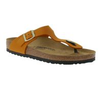 BIRKENSTOCK Gizeh sandales modernes en cuir nubuck à séparateur d'orteils pour femmes Fabriquées en Allemagne chaussures d'été colorées largeur régulière 1026584 Orange