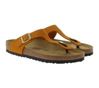 BIRKENSTOCK Gizeh sandales modernes en cuir nubuck à séparateur d'orteils pour femmes Fabriquées en Allemagne chaussures d'été colorées largeur régulière 1026584 Orange