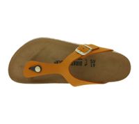 BIRKENSTOCK Gizeh sandales modernes en cuir nubuck à séparateur d'orteils pour femmes Fabriquées en Allemagne chaussures d'été colorées largeur régulière 1026584 Orange