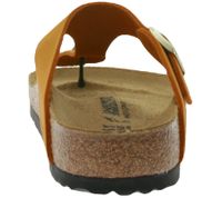 BIRKENSTOCK Gizeh sandales modernes en cuir nubuck à séparateur d'orteils pour femmes Fabriquées en Allemagne chaussures d'été colorées largeur régulière 1026584 Orange