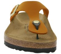BIRKENSTOCK Gizeh sandales modernes en cuir nubuck à séparateur d'orteils pour femmes Fabriquées en Allemagne chaussures d'été colorées largeur régulière 1026584 Orange