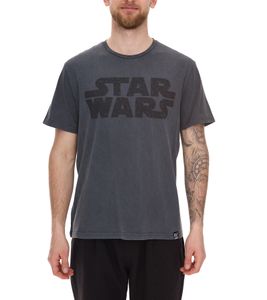 RE:COVERED X STAR WARS Men's T-Shirt with Vintage Logo Print, Cotton Shirt, Short-Sleeved Shirt, PCSTW1998, Dark Gray