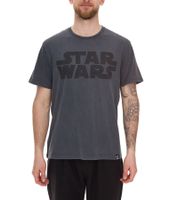 RE:COVERED X STAR WARS Herren T-Shirt mit Vintage Logo-Print Baumwoll-Shirt Kurzarm-Shirt PCSTW1998 Dunkel-Grau