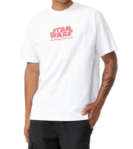 T-shirt homme RE:COVERED X STAR WARS avec imprimé poster L'Empire contre-attaque, en coton, manches courtes, blanc, MMSTW2453