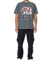 RE:COVERED X STAR WARS Men's T-Shirt with Skywalker Saga Print, Cotton T-Shirt, Short-Sleeved Shirt, MMSTW2449 Dark Gray