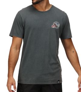 RE:COVERED X NFL New England Patriots T-shirt de football américain pour homme, col ras du cou en coton, gris, RCNFL1315F