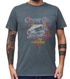 T-shirt homme RE:COVERED X Jurassic Park avec imprimé « Raptors on Tour 1993 » en coton gris MMUNV1946