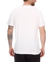 RE:COVERED X NFL New England Patriots Herren T-Shirt mit Logo-Print Baumwoll-Shirt Rundhals-Shirt PCNFL920 Ecru-Weiß