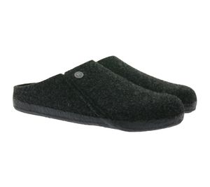 Chaussons Birkenstock Zermatt pour femme avec semelle intérieure en liège et latex, chaussures en feutre de laine, chaussures à enfiler, largeur étroite, fabriquées en Allemagne, 1014932, gris