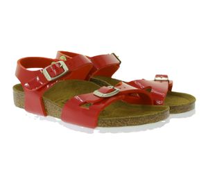 BIRKENSTOCK Rio Kinder Sandaletten Made in Germany Sommer-Schuhe Mädchen Sandalen Schmale Weite 1005888 Rot