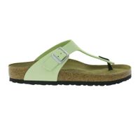 BIRKENSTOCK Gizeh Mules modernes pour femmes Fabriquées en Allemagne Chaussures d'été Chaussons en cuir cool Largeur standard 1026519 Citron vert