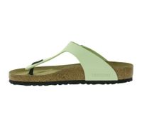BIRKENSTOCK Gizeh Mules modernes pour femmes Fabriquées en Allemagne Chaussures d'été Chaussons en cuir cool Largeur standard 1026519 Citron vert