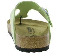 BIRKENSTOCK Gizeh Mules modernes pour femmes Fabriquées en Allemagne Chaussures d'été Chaussons en cuir cool Largeur standard 1026519 Citron vert