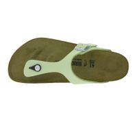 BIRKENSTOCK Gizeh Mules modernes pour femmes Fabriquées en Allemagne Chaussures d'été Chaussons en cuir cool Largeur standard 1026519 Citron vert