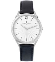 Orologio da donna Pierre Cardin con quadrante semplice, orologio analogico al quarzo con cinturino in pelle, 3ATM 40mm CPI.200, nero, nero/oro o nero/argento Orologio da donna Pierre Cardin con quadrante semplice, orologio analogico al quarzo con cinturino in pelle, 3ATM 40mm CPI.200, nero, nero/oro o nero/argento