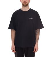 T-shirt homme STONES, chemise simple en coton avec col rond et logo brodé, chemise à manches courtes, 240 g/m², oversize, noir