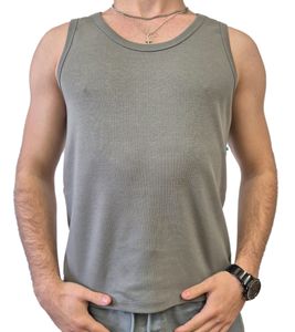 Débardeur homme STONES en coton, col rond, sous-vêtement vert olive