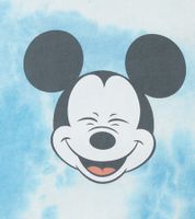 RE:COVERED X Disney T-shirt homme avec imprimé Mickey Mouse Chemise en coton au look batik Chemise à col rond Bleu foncé, bleu batik ou gris