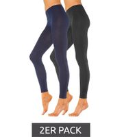 2er Pack ROGO X LAVANA Damen Baumwoll-Leggings bequeme Leggings Sport-Leggings Schwarz, Lila, Grau, Braun, Blau 2er Pack ROGO X LAVANA Damen Baumwoll-Leggings bequeme Leggings Sport-Leggings Schwarz, Lila, Grau, Braun, Blau