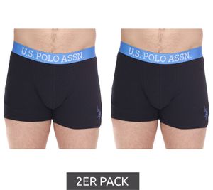 2er Pack U.S. POLO ASSN. Herren Boxershorts atmungsaktive Baumwoll-Unterhose Unterwäsche 011601_US16133_02 999 Schwarz/Hellblau 2er Pack U.S. POLO ASSN. Herren Boxershorts atmungsaktive Baumwoll-Unterhose Unterwäsche 011601_US16133_02 999 Schwarz/Hellblau
