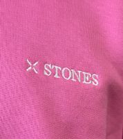 Pull homme STONES en coton, col rond, oversize, 400 g/m², rose