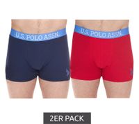 U.S. POLO ASSN. 2-Pack Men's Boxer Shorts, Breathable Cotton Underwear, 011601_US16133_02, Black or Blue/Red U.S. POLO ASSN. 2-Pack Men's Boxer Shorts, Breathable Cotton Underwear, 011601_US16133_02, Black or Blue/Red