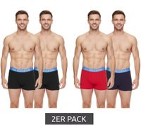 2er Pack U.S. POLO ASSN. Herren Boxershorts atmungsaktive Baumwoll-Unterhose Unterwäsche 011601_US16133_02 Schwarz oder Blau/Rot