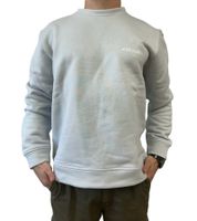 Sweat-shirt oversize en coton 400 g/m² pour homme STONES avec col ras du cou et logo brodé, gris clair