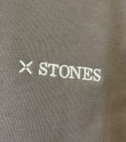 Pull homme STONES en coton, col rond, oversize, 400 g/m², marron