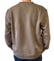 Pull homme STONES en coton, col rond, oversize, 400 g/m², marron