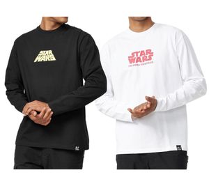 RE:COVERED X STAR WARS Camisa de manga larga para hombre El Imperio Contraataca o con estampado de póster Camisa de algodón Manga larga Blanca o Negra RE:COVERED X STAR WARS Camisa de manga larga para hombre El Imperio Contraataca o con estampado de póster Camisa de algodón Manga larga Blanca o Negra
