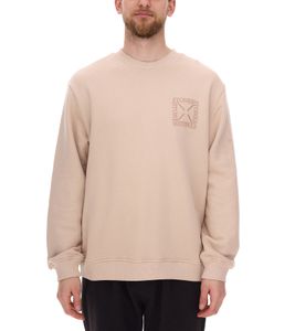 STONES Men's Cotton Crew Neck Oversized Sweater Sweatshirt 400gsm Beige STONES Men's Cotton Crew Neck Oversized Sweater Sweatshirt 400gsm Beige