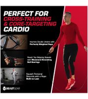 2er Pack BEASTGEAR Springseil 2,8m Speed-Fitness-Springseil aus Stahl leicht und verstellbar Trainingsgerät Boxen MMA HIIT-Workout Schwarz 2er Pack BEASTGEAR Springseil 2,8m Speed-Fitness-Springseil aus Stahl leicht und verstellbar Trainingsgerät Boxen MMA HIIT-Workout Schwarz
