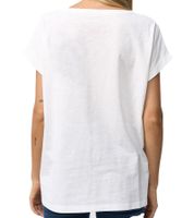 RE:COVERED X Disney Damen T-Shirt mit Mickey Mouse and Friends oder Mickey Mouse 1928 Aufdruck Baumwoll-Shirt Rundhals-Shirt Weiß