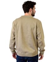 Pull homme STONES 400g/m² col rond coupe oversize en coton marron clair