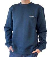 Pull homme STONES sweat-shirt moderne en coton chemise oversize 400gsm avec col rond et logo brodé bleu foncé