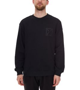STONES men's basic sweater, modern cotton sweater, long-sleeved shirt, 400gsm, black STONES men's basic sweater, modern cotton sweater, long-sleeved shirt, 400gsm, black