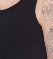 Camiseta sin mangas de algodón para hombre STONES, camiseta básica de cuello redondo, camiseta interior negra