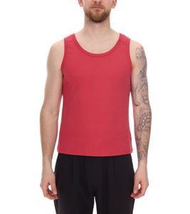 STONES Men's Tank Top, Modern Cotton Shirt, Round Neck, Colorful Undershirt, Red STONES Men's Tank Top, Modern Cotton Shirt, Round Neck, Colorful Undershirt, Red