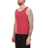 STONES Herren Tank Top modernes Baumwoll-Shirt Rundhals-Top farbenfrohes Achsel-Shirt Unterhemd Rot