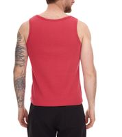 STONES Herren Tank Top modernes Baumwoll-Shirt Rundhals-Top farbenfrohes Achsel-Shirt Unterhemd Rot