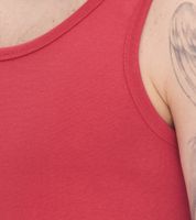 STONES Herren Tank Top modernes Baumwoll-Shirt Rundhals-Top farbenfrohes Achsel-Shirt Unterhemd Rot