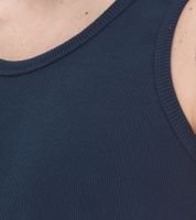 Débardeur homme STONES, chemise moderne en coton, haut col rond, chemise musclée avec structure en maille côtelée, maillot de corps, bleu foncé