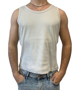 Débardeur homme STONES en coton, haut moderne à col rond, sous-vêtement gris clair