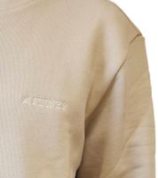 STONES Herren Basic-Pullover Sweatshirt mit Logo-Stickerei moderner Baumwoll-Sweater Langarm-Shirt 400gsm Beige