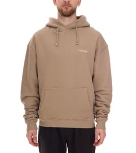 STONES men's oversized hoodie, modern 400gsm cotton hoodie with hood and logo embroidery, light brown STONES men's oversized hoodie, modern 400gsm cotton hoodie with hood and logo embroidery, light brown