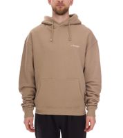 Sweat à capuche oversize pour homme STONES, sweat à capuche moderne en coton 400 g/m² avec capuche et logo brodé, marron clair